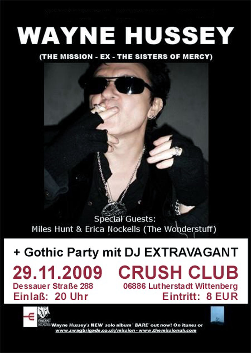 Flyer 29.11.2009 Crush Club in Wittenberg